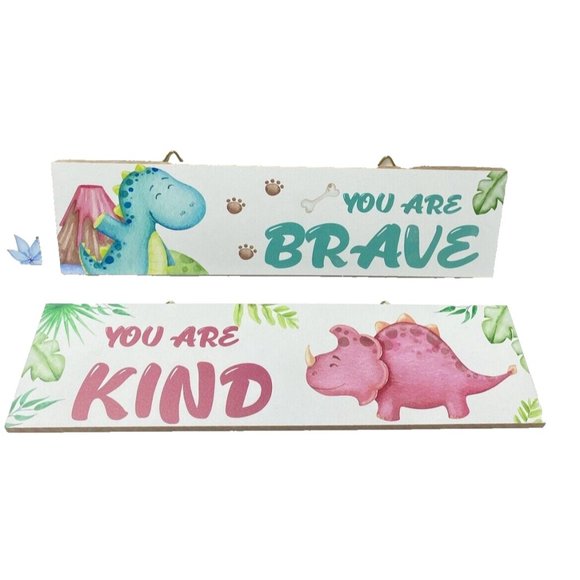 Children’s Inspirational Wall Plaques Wall Decor 4pc, You Are Smart, Kind, Brave - Picture 6 of 10